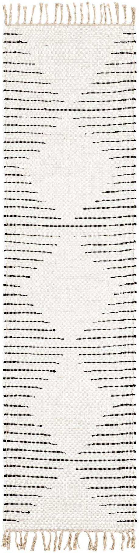 White 2' x 8' Chindi Cotton Runner Rug