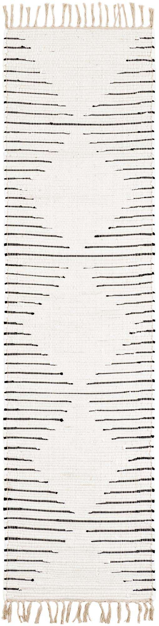 White 2' x 8' Chindi Cotton Runner Rug