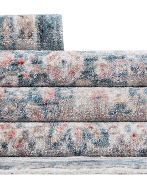 Blue 3' 11 x 3' 11 Noble Octagon Area Rug 100% Polyester Traditional Distressed Classic Contemporary Carpet for Home Decor for Sale at Rug Engine