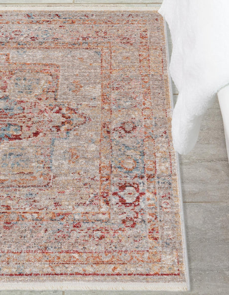 Multicolor 3' 11 x 3' 11 Noble Square Area Rug 100% Polyester Traditional Distressed Classic Contemporary Carpet for Home Decor for Sale at Rug Engine