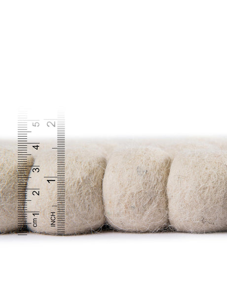 Ivory 10' x 10' Felt Ball Square Area Rug Stunning All Natural 100% Wool Luxury Hand Woven Carpet for Modern Home Interiors Soft Touch Marshmallow Rug for Sale at Rug Engine