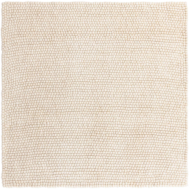 Ivory 7' 10 x 7' 10 Felt Ball Square Area Rug Stunning All Natural 100% Wool Luxury Hand Woven Carpet for Modern Home Interiors Soft Touch Marshmallow Rug for Sale at Rug Engine
