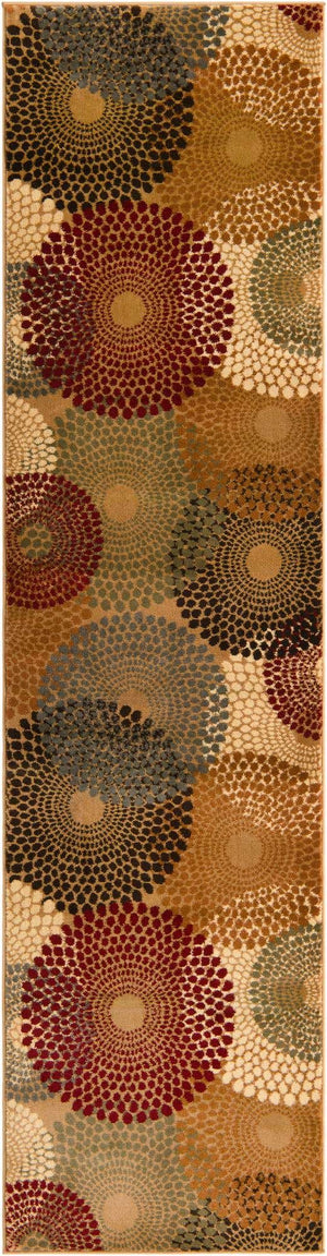 Beige 2' 7 x 10' Barista Runner Area Rug 100% Polypropylene Abstract Modern Geometric Carpet for Living Room Dining Office Dorm Room Decor for Sale at Rug Engine