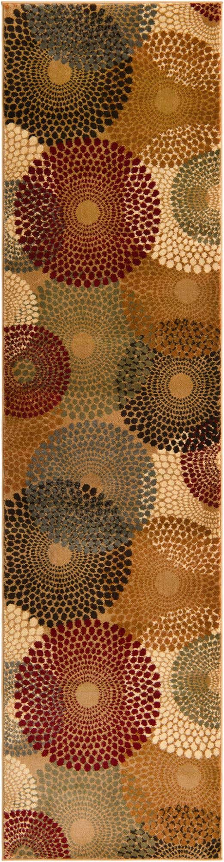 Beige 2' 7 x 10' Barista Runner Area Rug 100% Polypropylene Abstract Modern Geometric Carpet for Living Room Dining Office Dorm Room Decor for Sale at Rug Engine