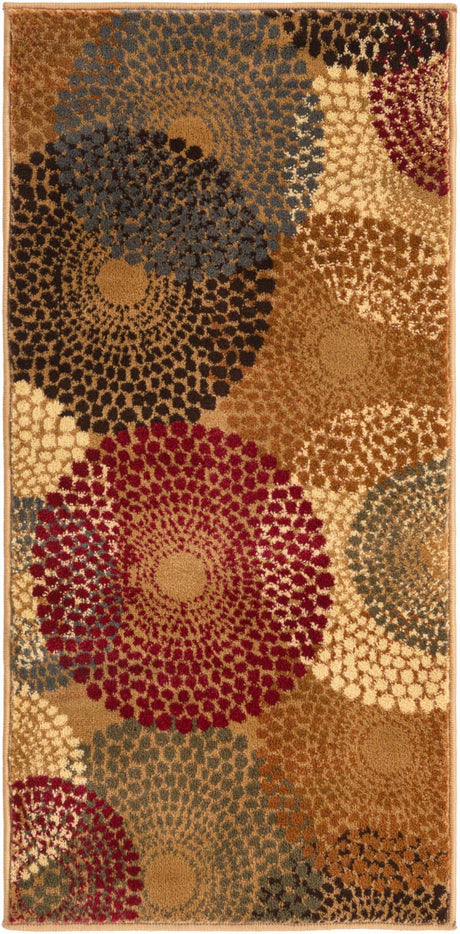 Beige 2' x 4' 1 Barista Runner Area Rug 100% Polypropylene Abstract Modern Geometric Carpet for Living Room Dining Office Dorm Room Decor for Sale at Rug Engine