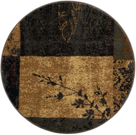 Beige 3' 1 x 3' 1 Barista Round Area Rug 100% Polypropylene Abstract Modern Geometric Carpet for Living Room Dining Office Dorm Room Decor for Sale at Rug Engine