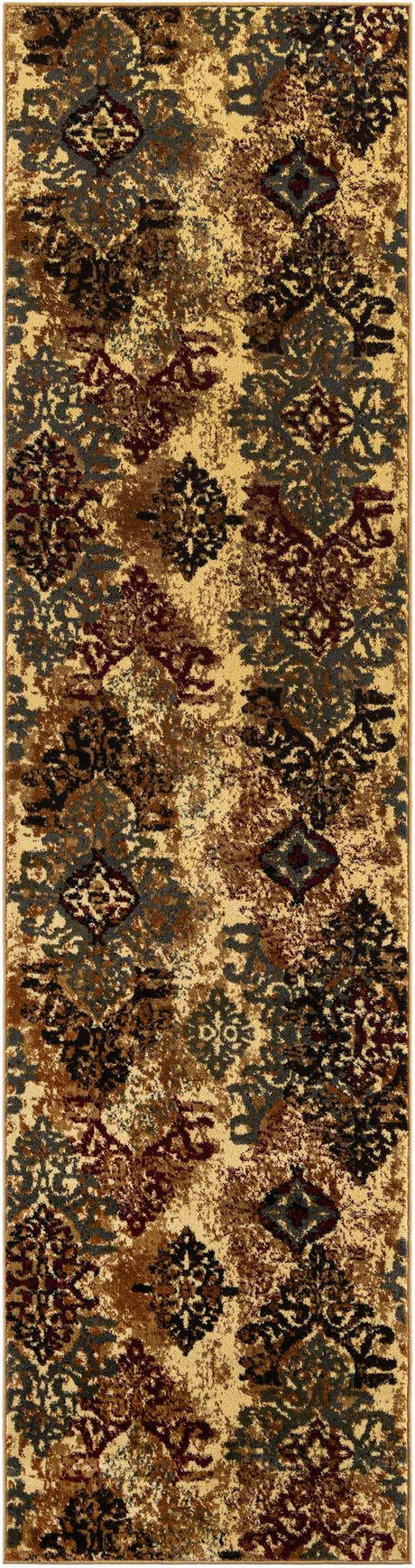 Beige 2' 7 x 10' Barista Runner Area Rug 100% Polypropylene Abstract Modern Geometric Carpet for Living Room Dining Office Dorm Room Decor for Sale at Rug Engine