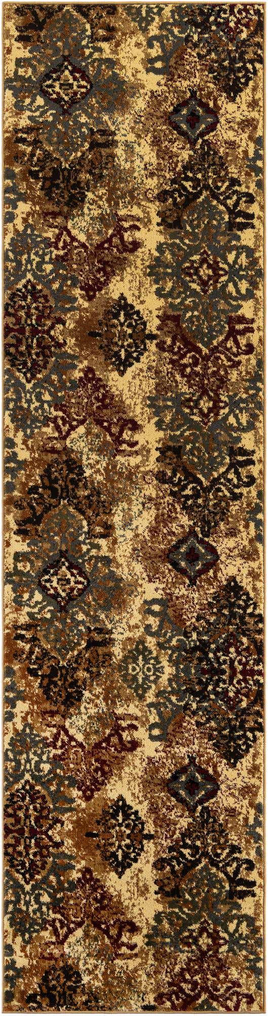 Beige 2' 7 x 10' Barista Runner Area Rug 100% Polypropylene Abstract Modern Geometric Carpet for Living Room Dining Office Dorm Room Decor for Sale at Rug Engine