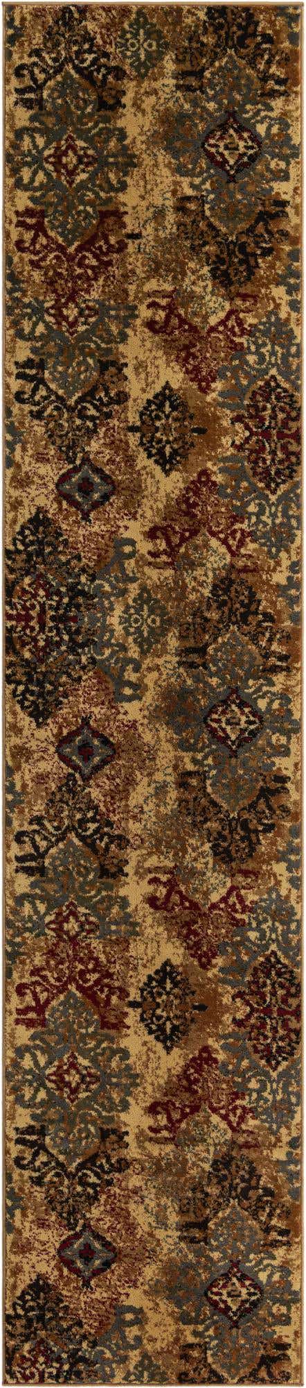 Beige 2' 7 x 12' Barista Runner Area Rug 100% Polypropylene Abstract Modern Geometric Carpet for Living Room Dining Office Dorm Room Decor for Sale at Rug Engine