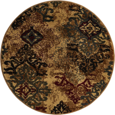 Beige 3' 1 x 3' 1 Barista Round Area Rug 100% Polypropylene Abstract Modern Geometric Carpet for Living Room Dining Office Dorm Room Decor for Sale at Rug Engine