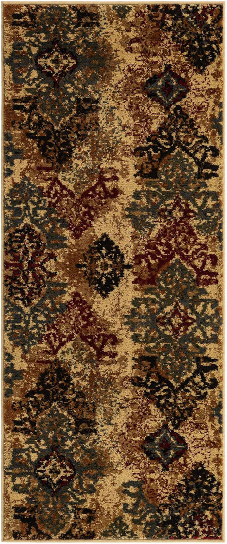 Beige 2' x 5' 1 Barista Runner Area Rug 100% Polypropylene Abstract Modern Geometric Carpet for Living Room Dining Office Dorm Room Decor for Sale at Rug Engine
