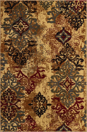 Beige 6' 1 x 9' Barista Rectangle Area Rug 100% Polypropylene Abstract Modern Geometric Carpet for Living Room Dining Office Dorm Room Decor for Sale at Rug Engine