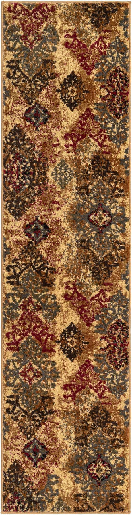 Beige 2' x 8' Barista Runner Area Rug 100% Polypropylene Abstract Modern Geometric Carpet for Living Room Dining Office Dorm Room Decor for Sale at Rug Engine