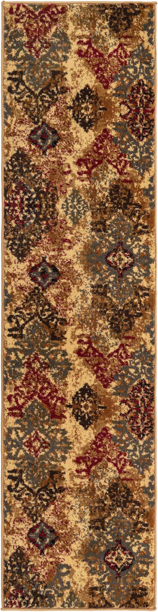 Beige 2' x 8' Barista Runner Area Rug 100% Polypropylene Abstract Modern Geometric Carpet for Living Room Dining Office Dorm Room Decor for Sale at Rug Engine