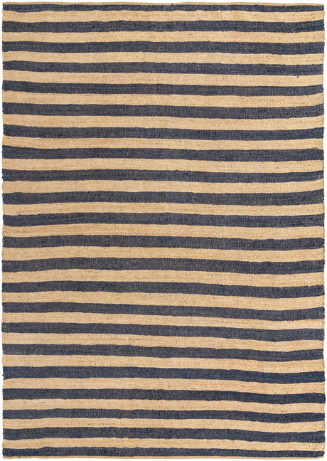 Navy Ivory 10' x 14' 1 Braided Jute Rectangle Rug