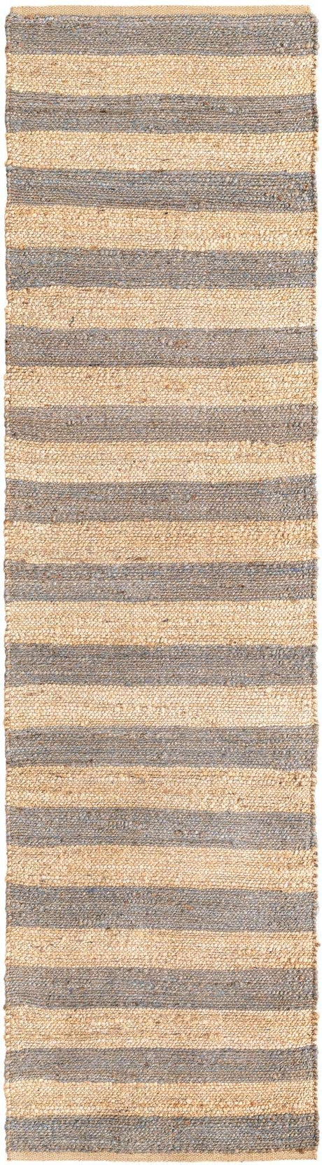 Gray Ivory 3' x 10' Braided Jute Runner Rug