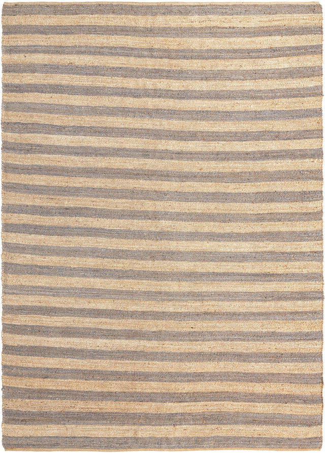 Gray Ivory 10' x 14' 1 Braided Jute Rectangle Rug