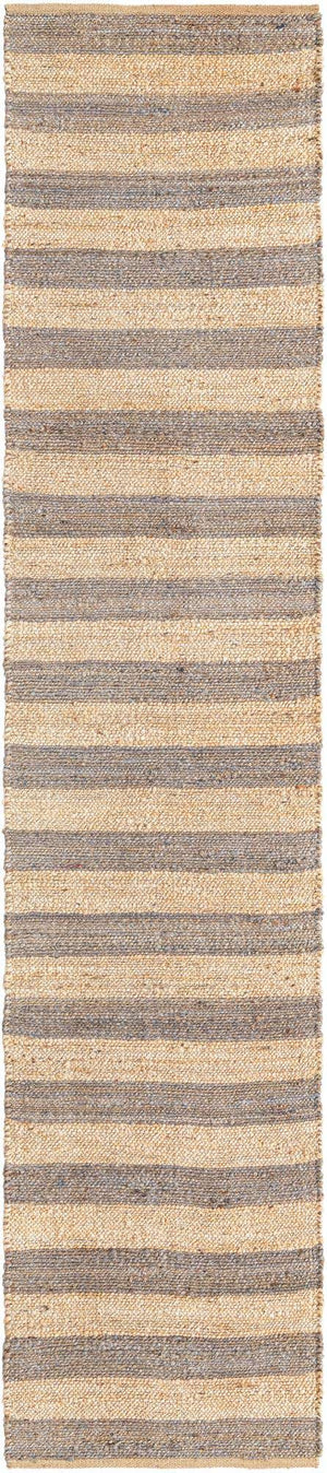 Gray Ivory 3' x 12' Braided Jute Runner Rug