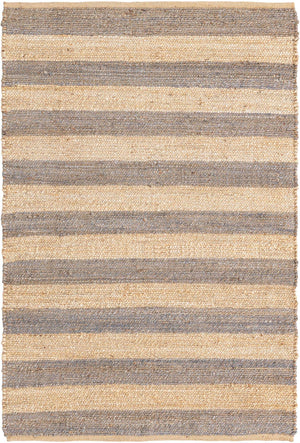 Gray Ivory 4' 1 x 6' 1 Braided Jute Rectangle Rug