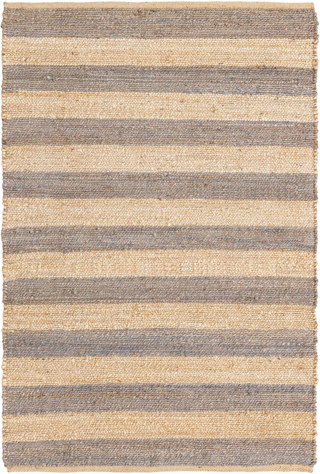 Gray Ivory 4' 1 x 6' 1 Braided Jute Rectangle Rug