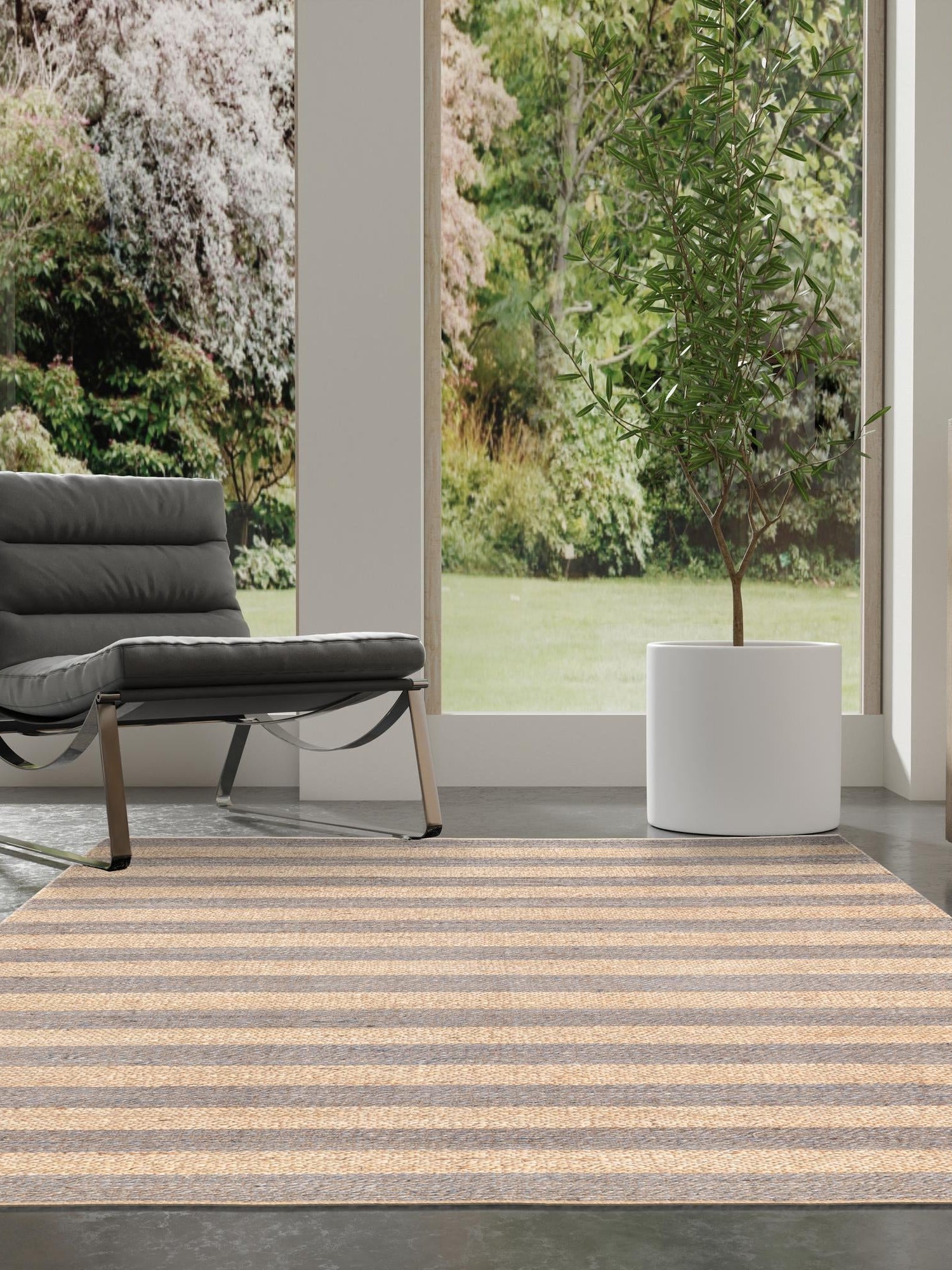 Gray Ivory 4' 1 x 6' 1 Braided Jute Rectangle Area Rug 100% Jute Hand Braided Natural Eco-Friendly Boho Style Carpet for Living Rooms Dining Office Space Dorms for Sale at Rug Engine