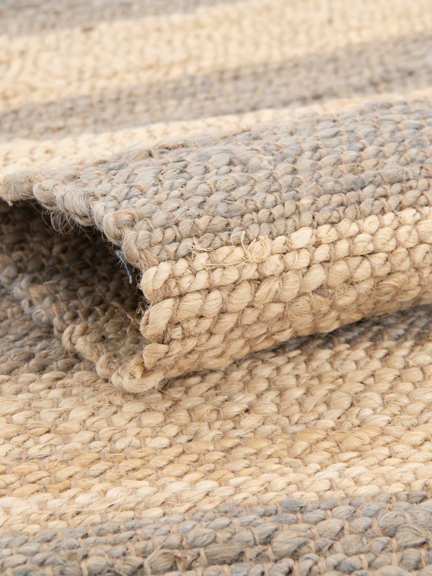 Gray Ivory 9' x 12' Braided Jute Rectangle Area Rug 100% Jute Hand Braided Natural Eco-Friendly Boho Style Carpet for Living Rooms Dining Office Space Dorms for Sale at Rug Engine