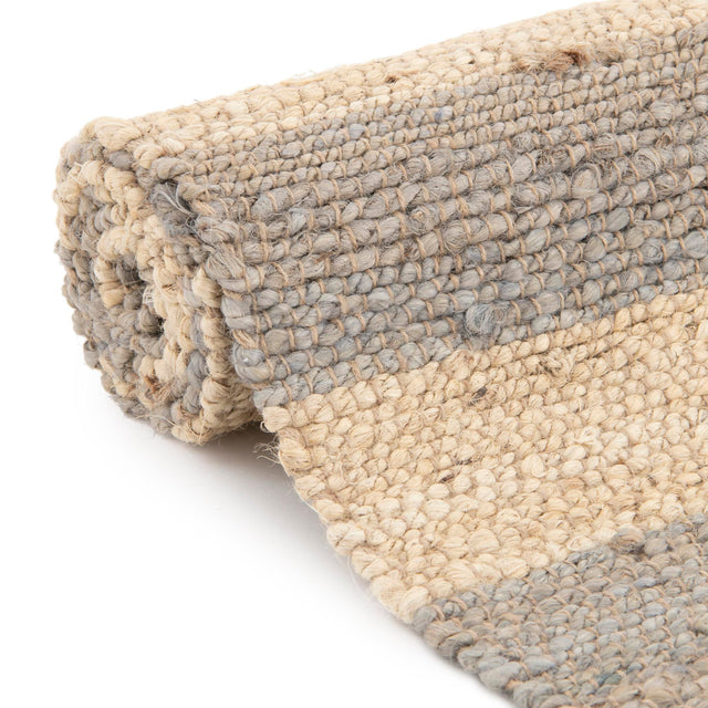 Gray Ivory 9' x 12' Braided Jute Rectangle Rug