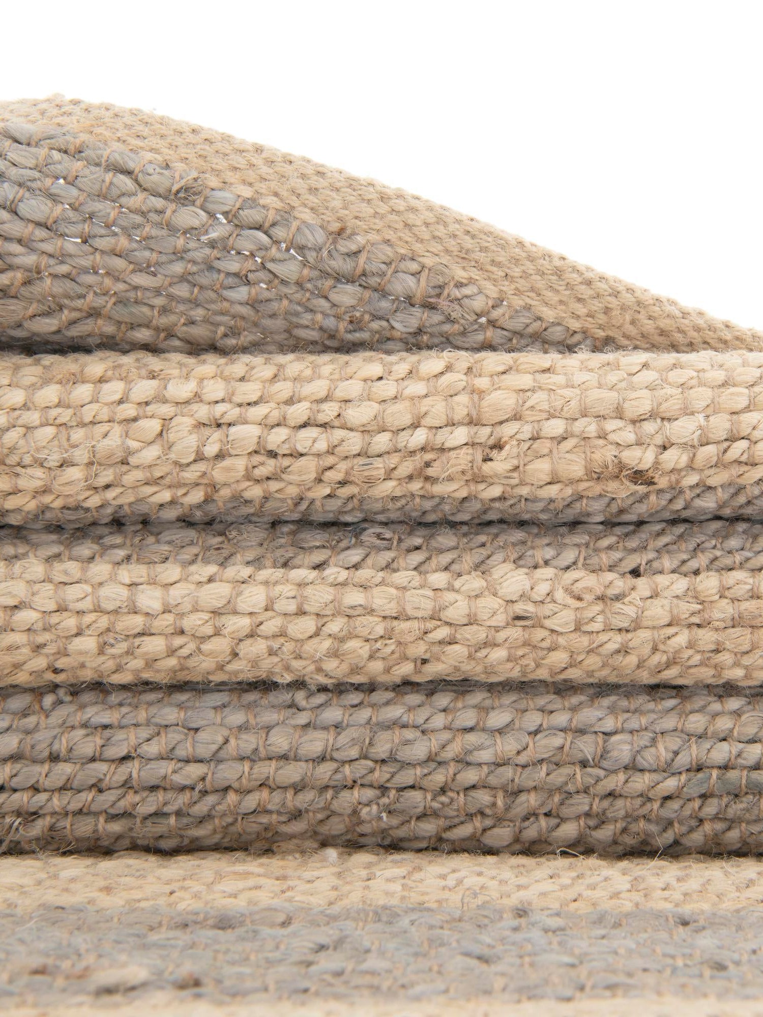 Gray Ivory 9' x 12' Braided Jute Rectangle Area Rug 100% Jute Hand Braided Natural Eco-Friendly Boho Style Carpet for Living Rooms Dining Office Space Dorms for Sale at Rug Engine