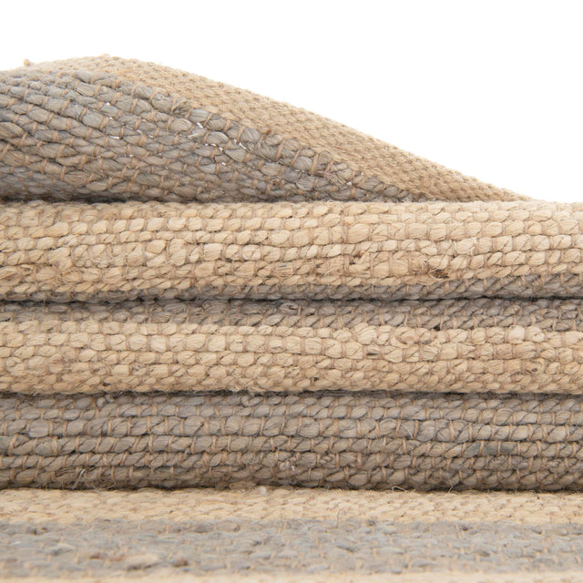 Gray Ivory 9' x 12' Braided Jute Rectangle Rug