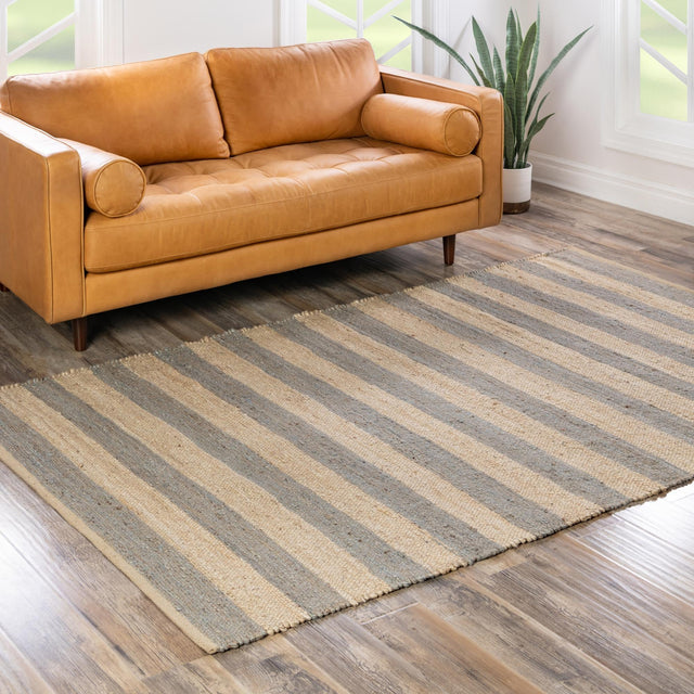 Gray Ivory 9' x 12' Braided Jute Rectangle Rug