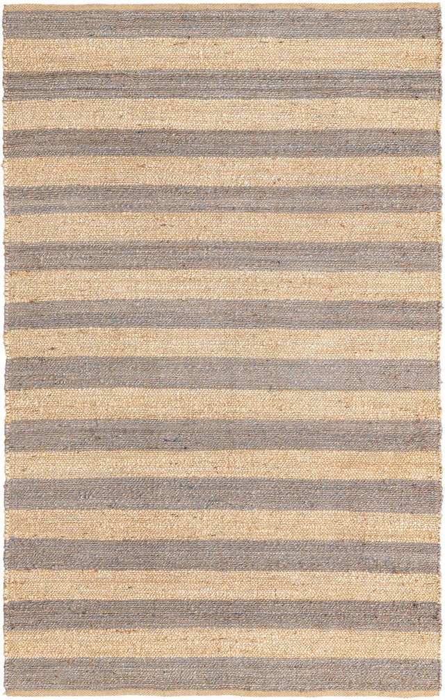 Gray Ivory 5' 1 x 8' Braided Jute Rectangle Rug