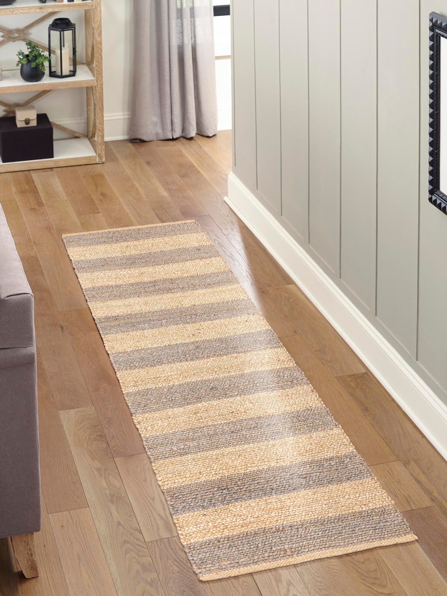 Gray Ivory 2' 2 x 8' Braided Jute Runner Area Rug 100% Jute Hand Braided Natural Eco-Friendly Boho Style Carpet for Living Rooms Dining Office Space Dorms for Sale at Rug Engine