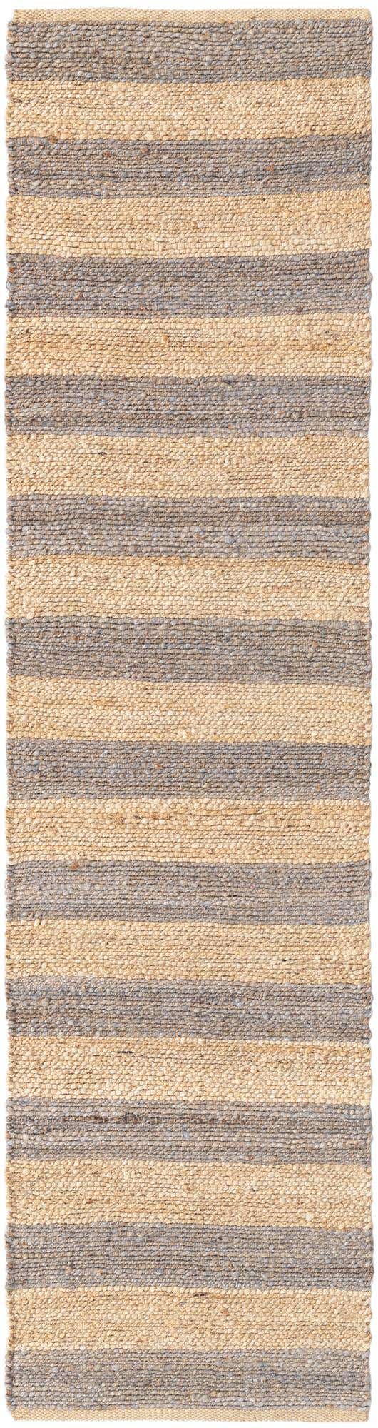 Gray Ivory 2' 2 x 8' Braided Jute Runner Rug