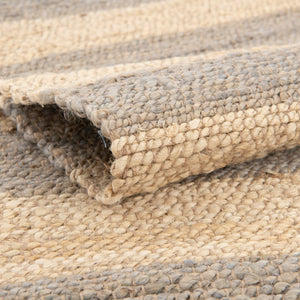 Gray Ivory 8' x 8' Braided Jute Square Rug