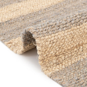 Gray Ivory 8' x 8' Braided Jute Square Rug