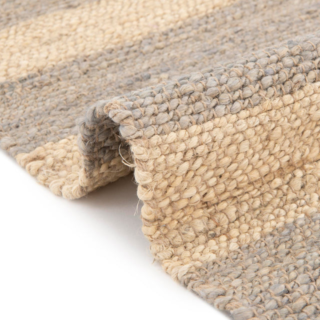 Gray Ivory 8' x 8' Braided Jute Square Rug