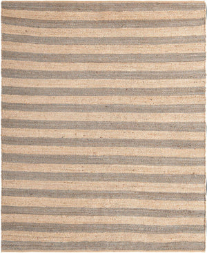 Gray Ivory 8' x 10' Braided Jute Rectangle Rug