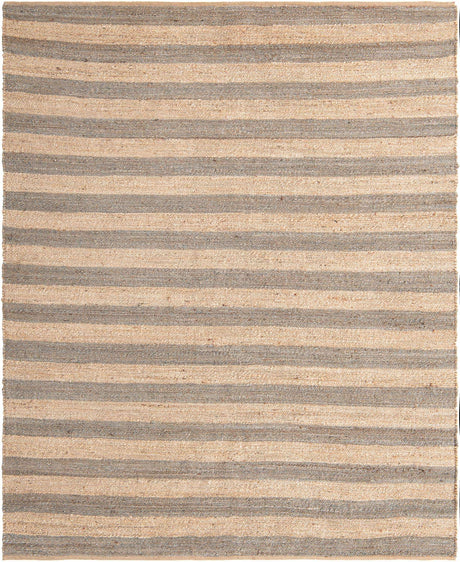 Gray Ivory 8' x 10' Braided Jute Rectangle Rug