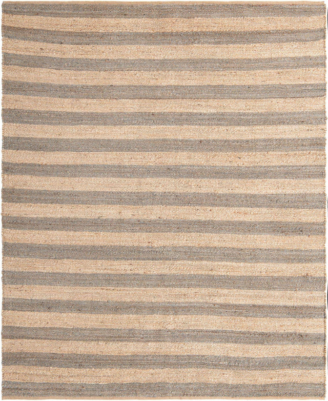 Gray Ivory 8' x 10' Braided Jute Rectangle Rug