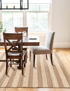 Natural Ivory 6' 1 x 9' Braided Jute Rectangle Rug