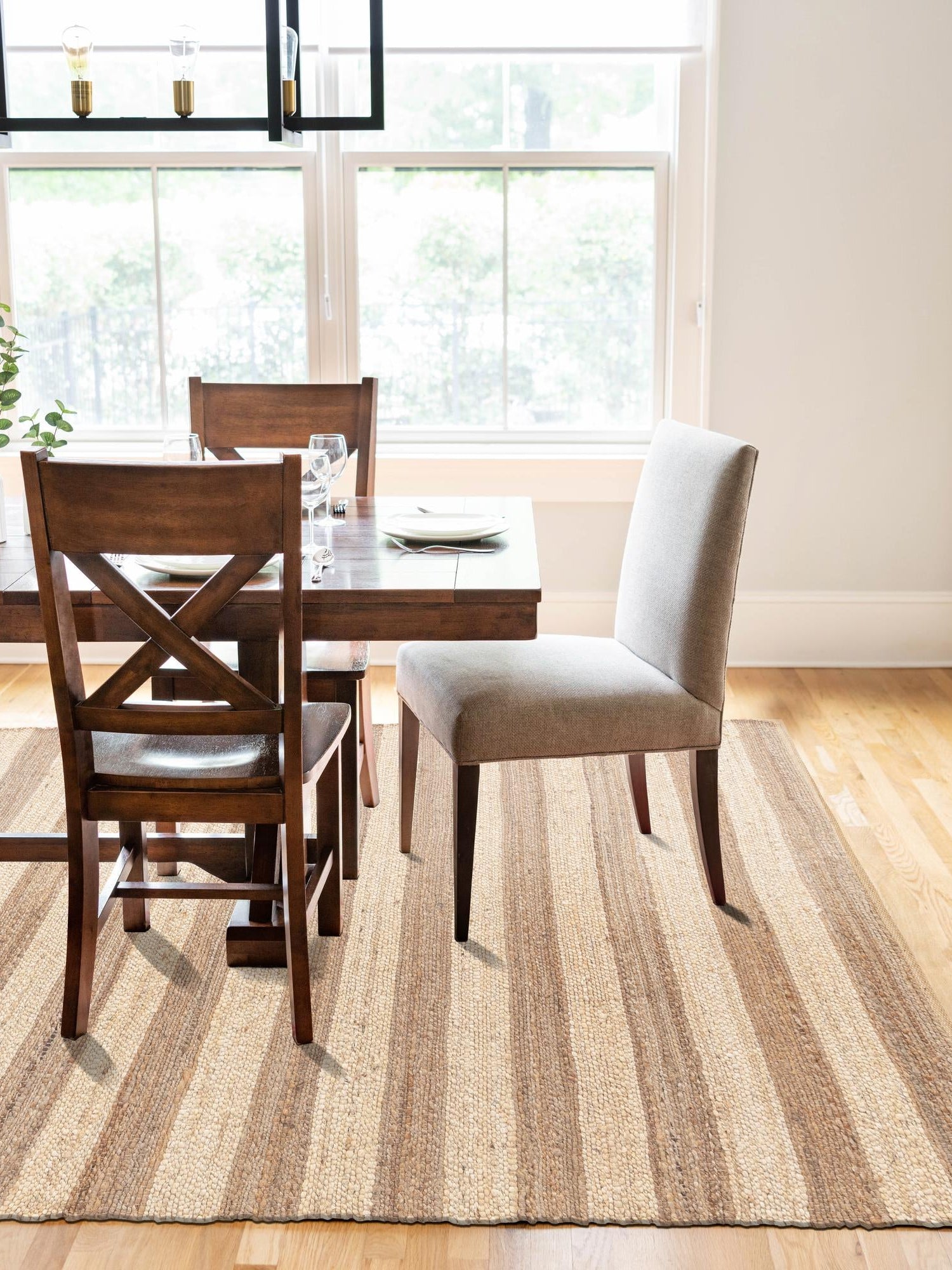 Natural Ivory 5' 1 x 8' Braided Jute Rectangle Area Rug 100% Jute Hand Braided Natural Eco-Friendly Boho Style Carpet for Living Rooms Dining Office Space Dorms for Sale at Rug Engine