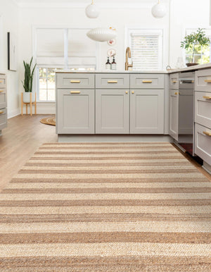 Natural Ivory 6' 1 x 9' Braided Jute Rectangle Rug