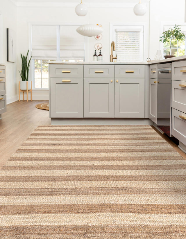 Natural Ivory 6' 1 x 9' Braided Jute Rectangle Rug