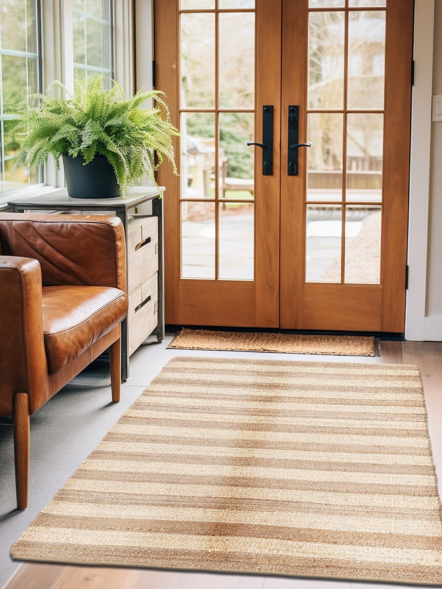 Natural Ivory 9' x 12' Braided Jute Rectangle Area Rug 100% Jute Hand Braided Natural Eco-Friendly Boho Style Carpet for Living Rooms Dining Office Space Dorms for Sale at Rug Engine