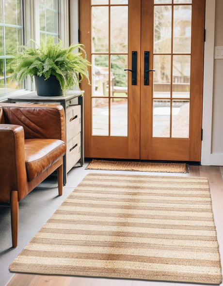 Natural Ivory 4' 1 x 6' 1 Braided Jute Rectangle Area Rug 100% Jute Hand Braided Natural Eco-Friendly Boho Style Carpet for Living Rooms Dining Office Space Dorms for Sale at Rug Engine