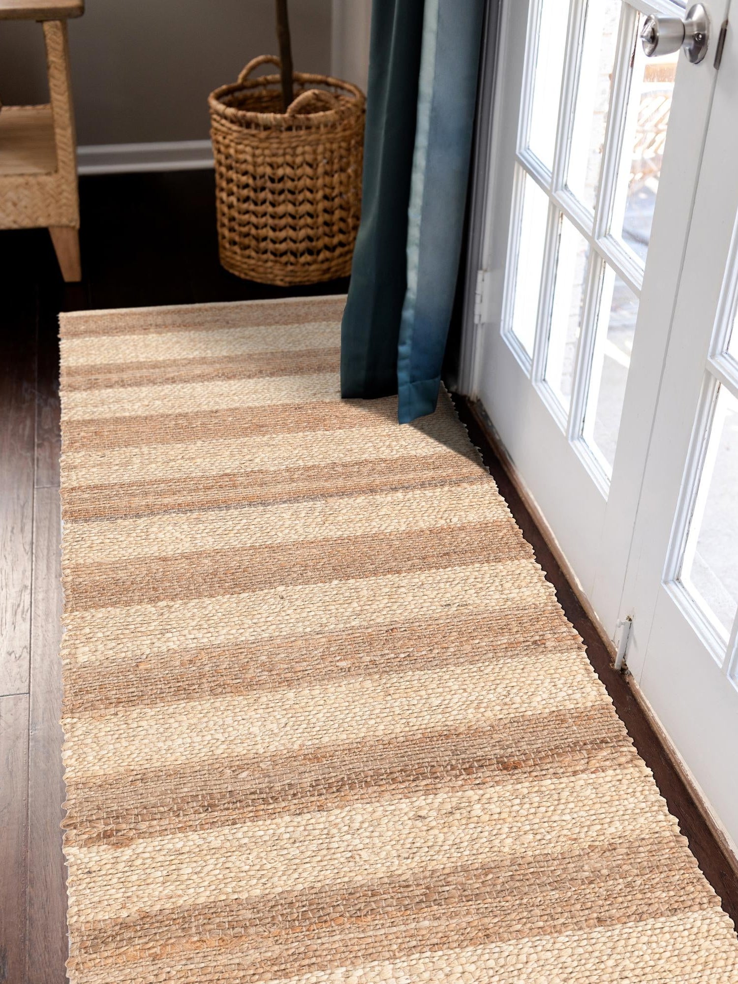 Natural Ivory 2' 2 x 6' 1 Braided Jute Runner Area Rug 100% Jute Hand Braided Natural Eco-Friendly Boho Style Carpet for Living Rooms Dining Office Space Dorms for Sale at Rug Engine