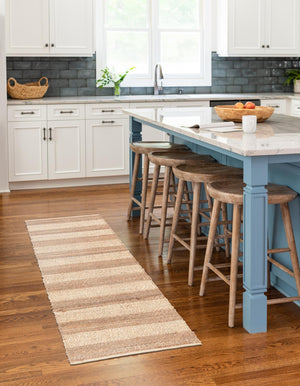 Natural Ivory 3' x 10' Braided Jute Runner Rug
