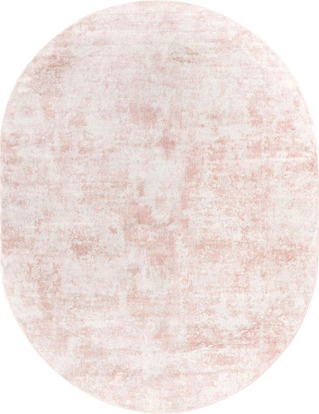 Carnation Pink 4' 1 x 6' 1 Eos Oval Area Rug 100% Polypropylene Stain Resistant Carpet With Cotton Backing Marbled Design for Living, Dining Room, Office for Sale at Rug Engine