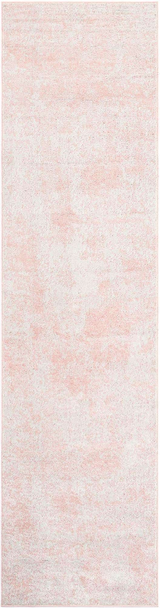 Carnation Pink 2' 7 x 10' Eos Runner Area Rug 100% Polypropylene Stain Resistant Carpet With Cotton Backing Marbled Design for Living, Dining Room, Office for Sale at Rug Engine