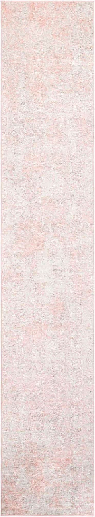 Carnation Pink 2' 7 x 14' 1 Eos Runner Area Rug 100% Polypropylene Stain Resistant Carpet With Cotton Backing Marbled Design for Living, Dining Room, Office for Sale at Rug Engine